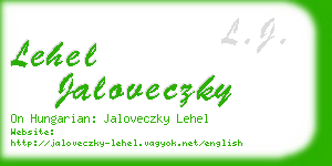 lehel jaloveczky business card